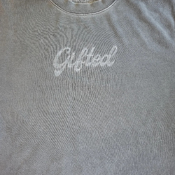 Girls Supporting Girls Gifted Cropped Collegiate Pullover Sweatshirt Top - Picture 5 of 10